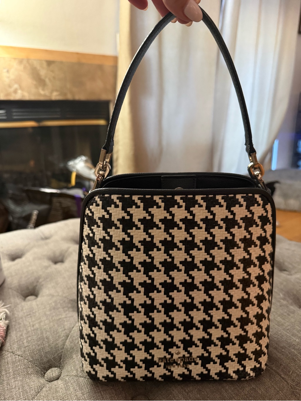 Kate Spade Ny Houndstooth Small Bucket Bag